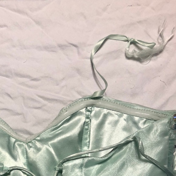 Mint green short prom dress - Picture 6 of 6